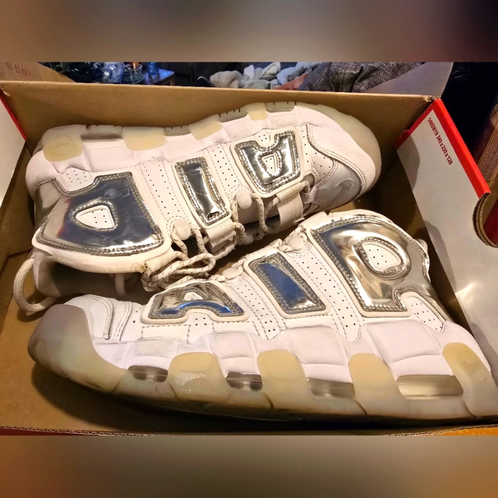 Nike Uptempo White/Chrome
